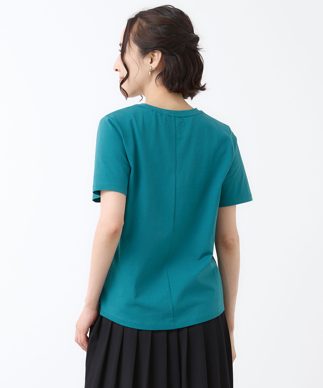 スノーコットン フロントギャザー Tシャツ【接触冷感】