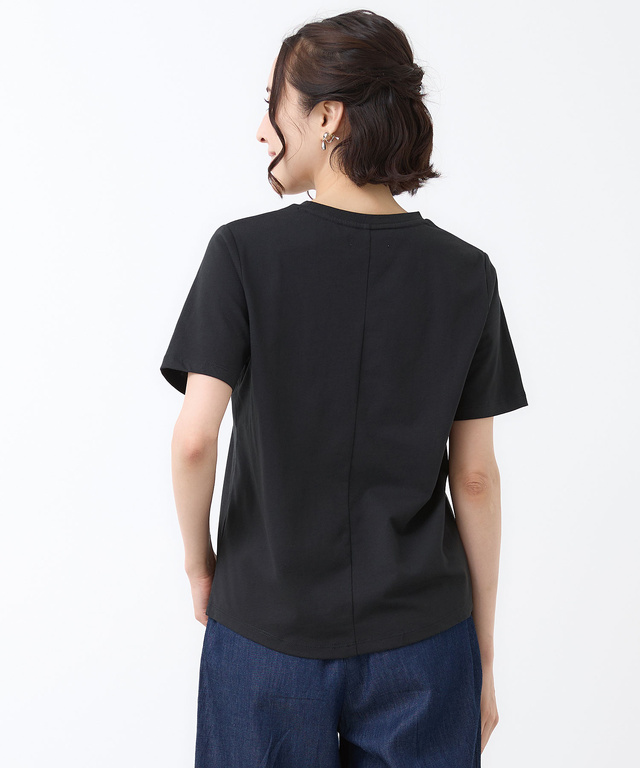 スノーコットン フロントギャザー Tシャツ【接触冷感】