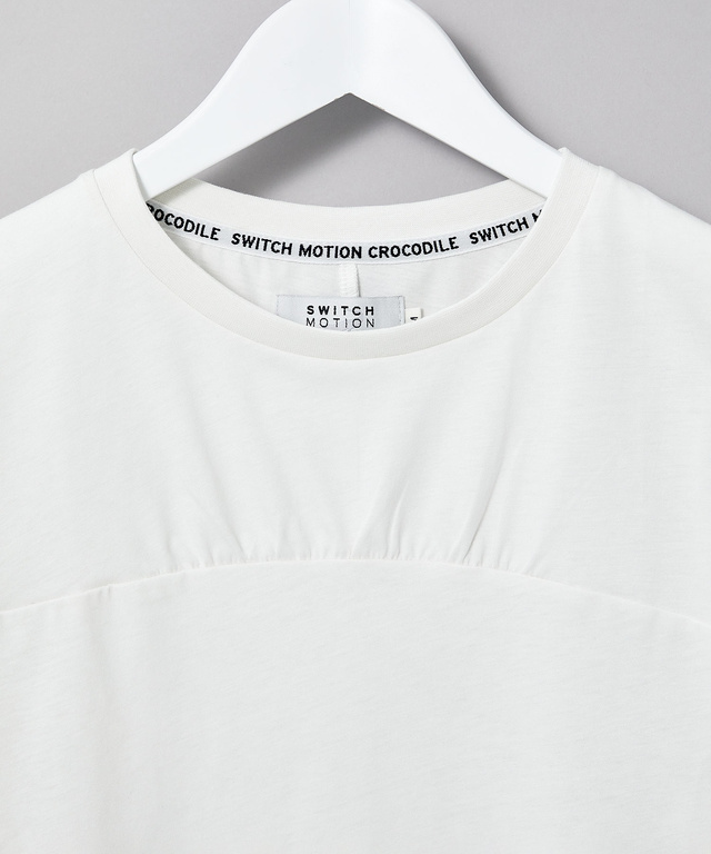 スノーコットン フロントギャザー Tシャツ【接触冷感】