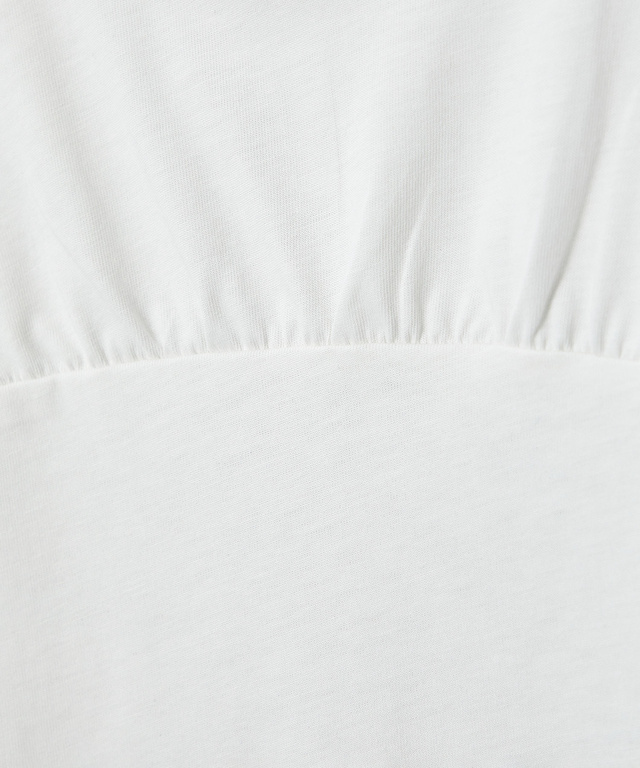 スノーコットン フロントギャザー Tシャツ【接触冷感】