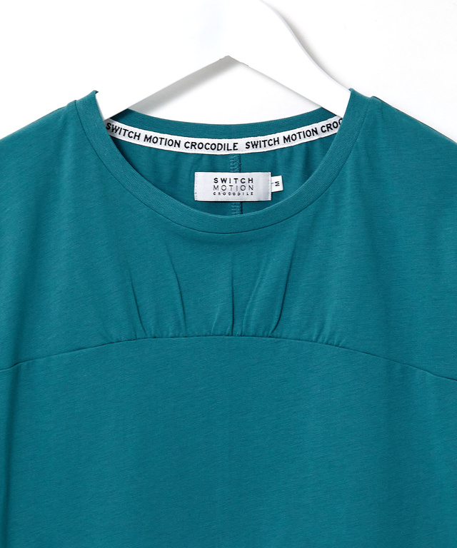 スノーコットン フロントギャザー Tシャツ【接触冷感】