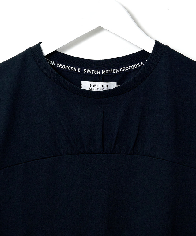 スノーコットン フロントギャザー Tシャツ【接触冷感】