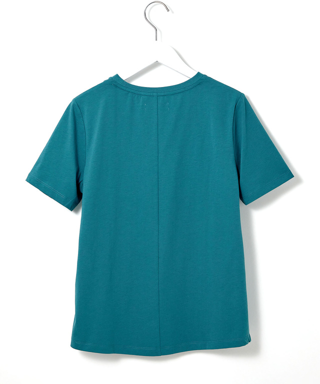 スノーコットン フロントギャザー Tシャツ【接触冷感】