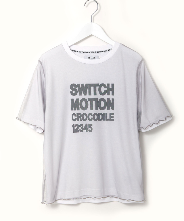 スムース チュール レイヤード風 Tシャツ