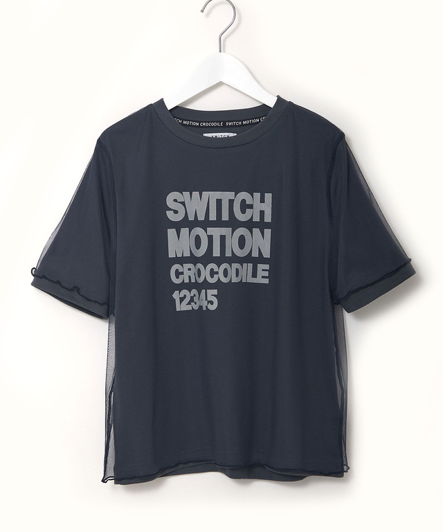 スムース チュール レイヤード風 Tシャツ