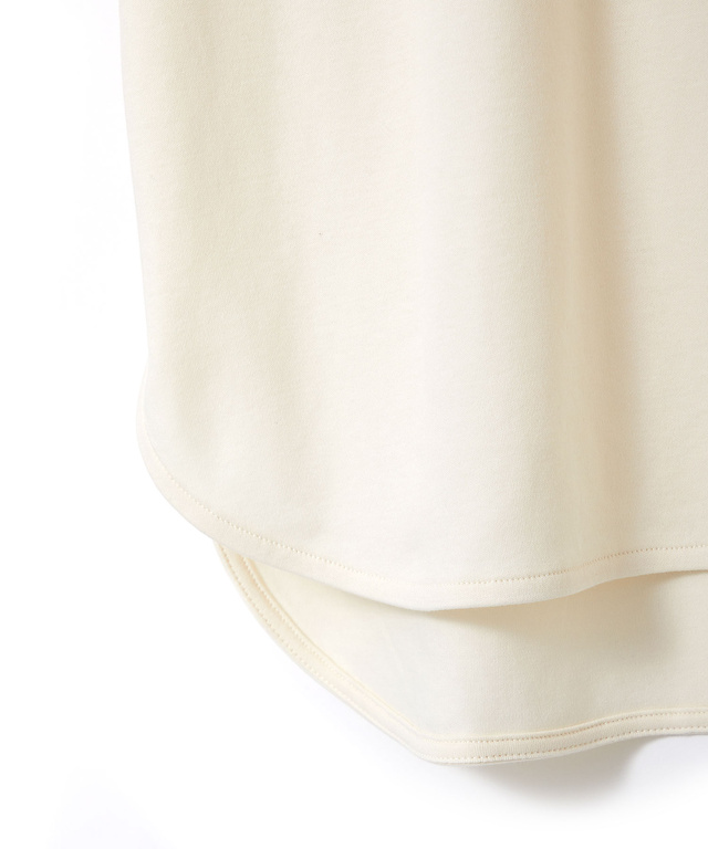 スムース ロゴプリント チュニック丈 Tシャツ