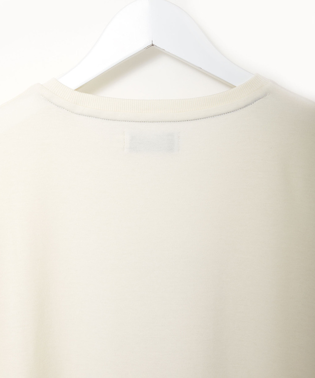 スムース ロゴプリント チュニック丈 Tシャツ