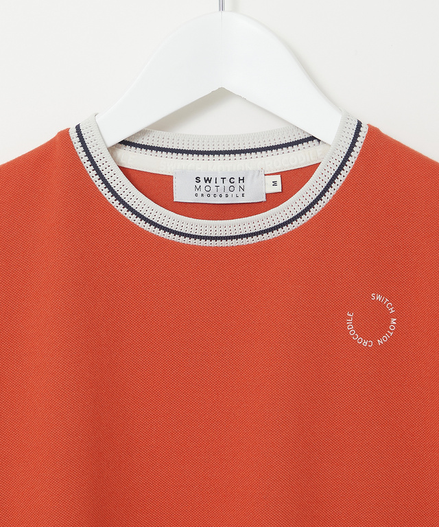 襟ライン クルーネック Tシャツ