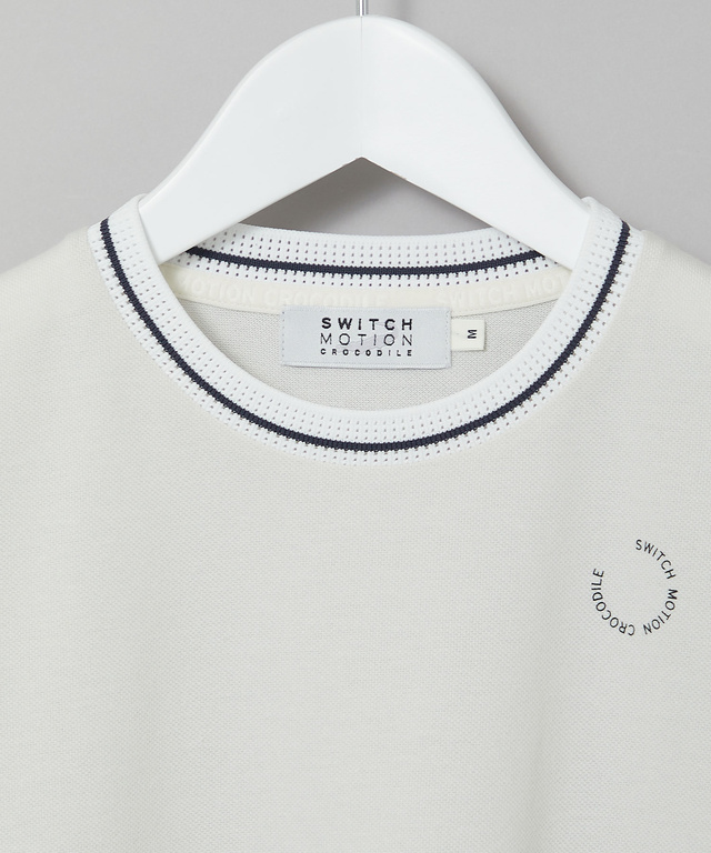 襟ライン クルーネック Tシャツ