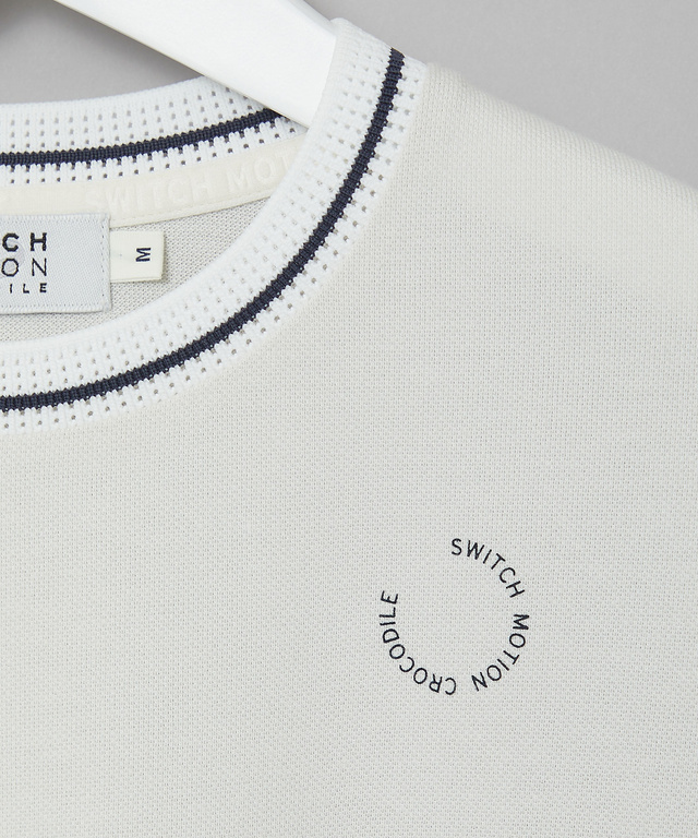 襟ライン クルーネック Tシャツ