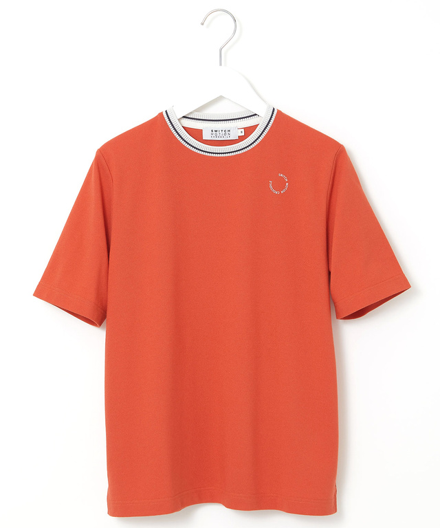 襟ライン クルーネック Tシャツ