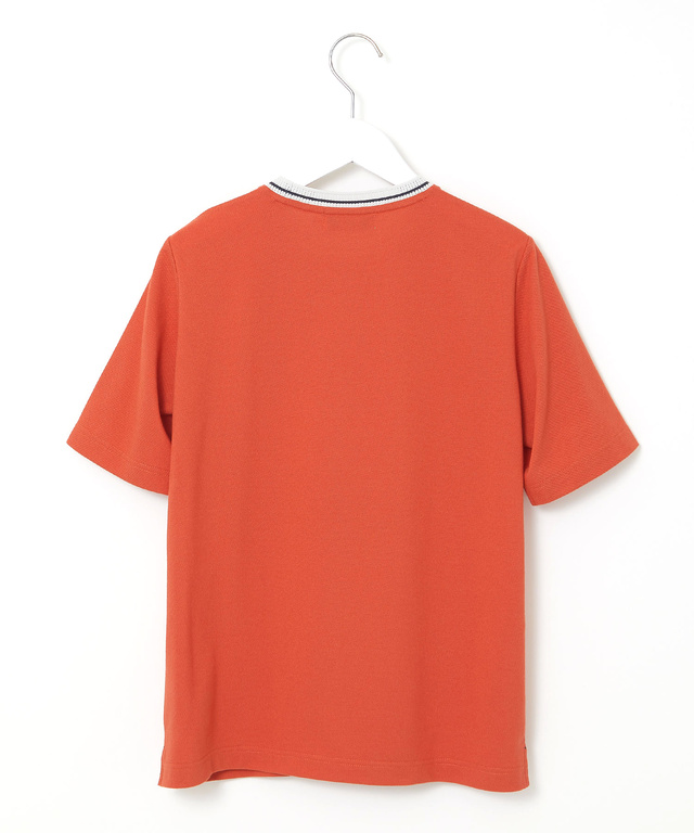 襟ライン クルーネック Tシャツ