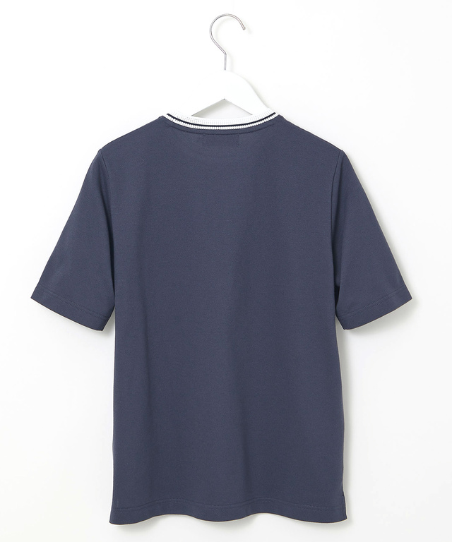 襟ライン クルーネック Tシャツ