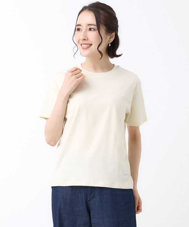 プレーティング天竺 切り替えデザイン Tシャツ【吸汗速乾】