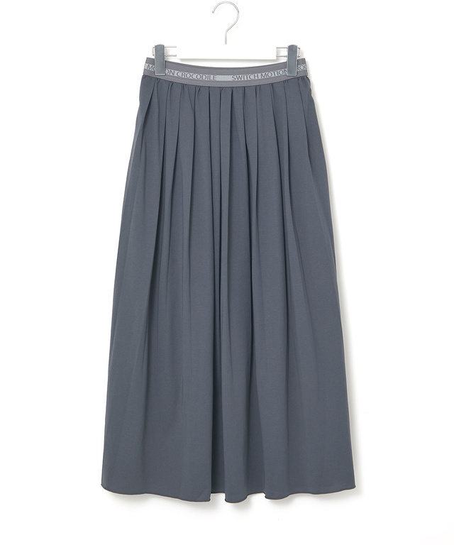 プレーティング天竺 プリーツ スカート【接触冷感】