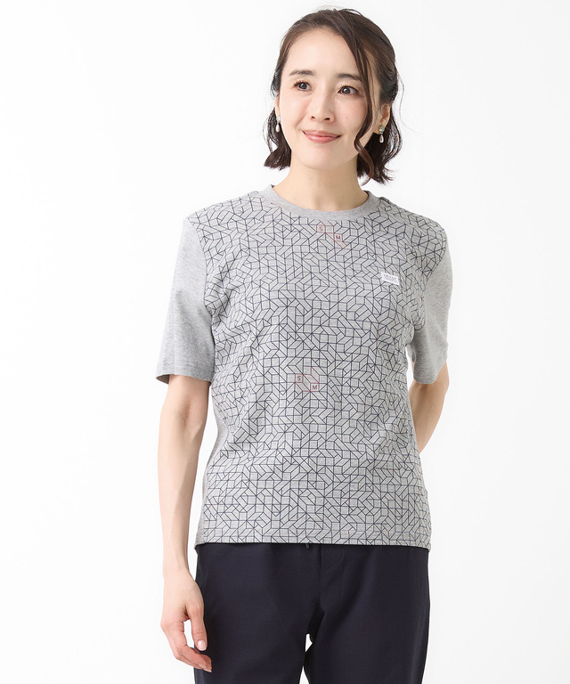スムース 幾何学 ロゴプリント Tシャツ