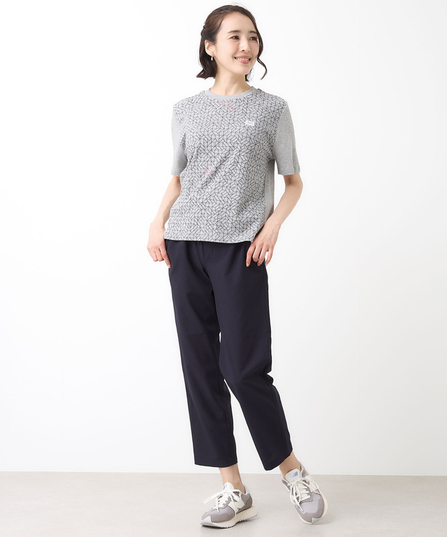 スムース 幾何学 ロゴプリント Tシャツ