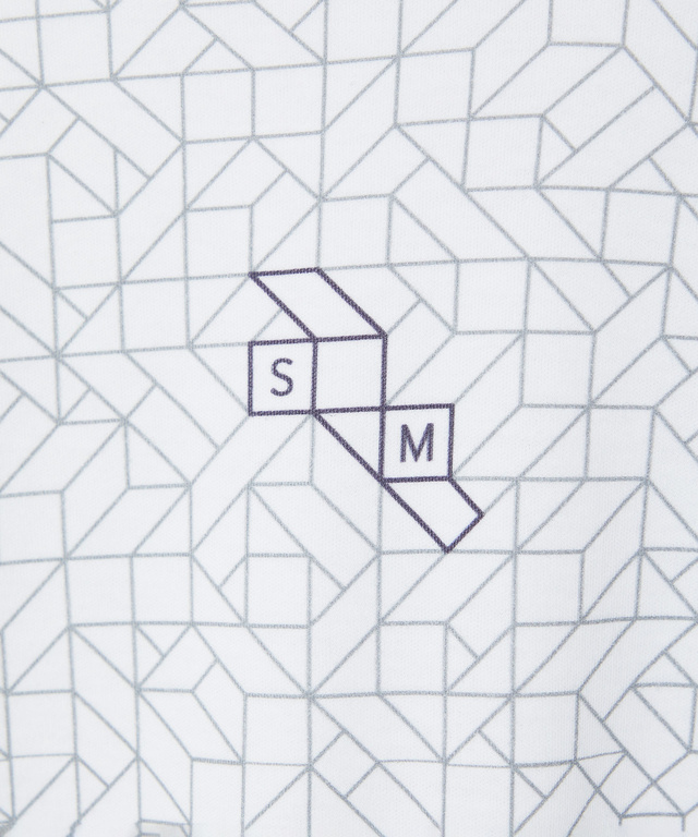 スムース 幾何学 ロゴプリント Tシャツ