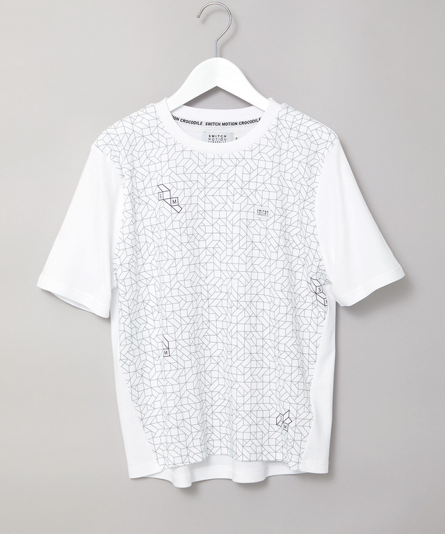 スムース 幾何学 ロゴプリント Tシャツ