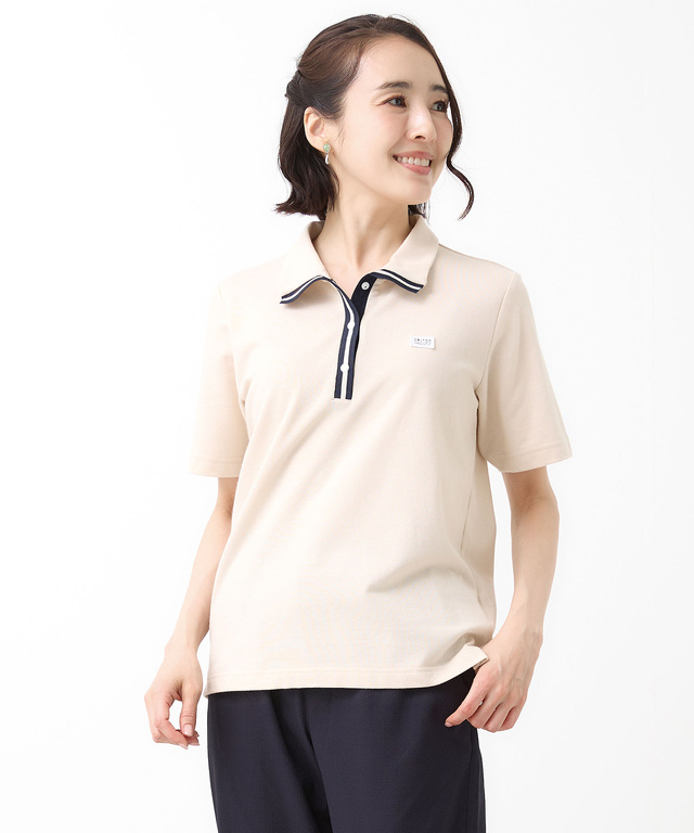 ラインテープ スキッパー ポロシャツ