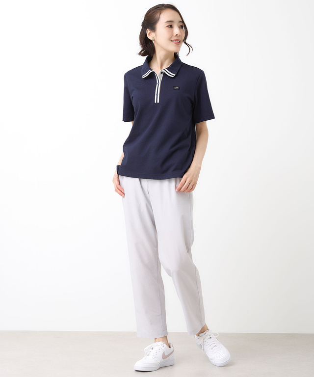 ラインテープ スキッパー ポロシャツ