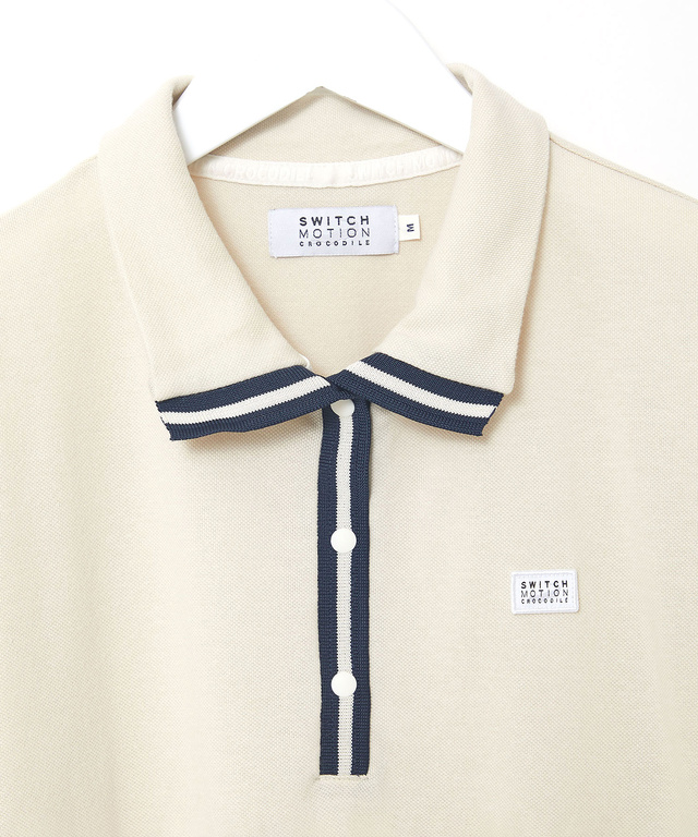 ラインテープ スキッパー ポロシャツ