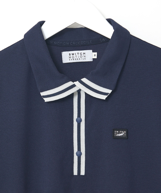 ラインテープ スキッパー ポロシャツ