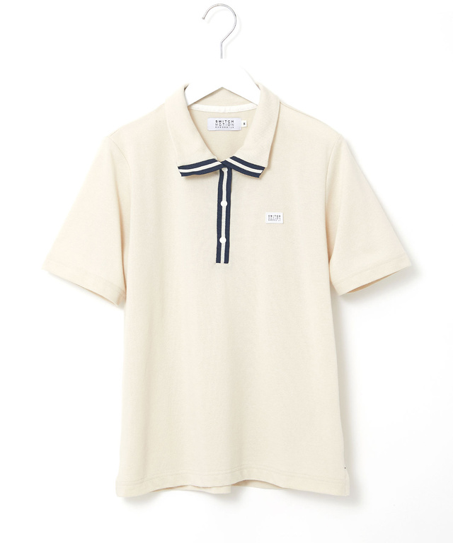 ラインテープ スキッパー ポロシャツ