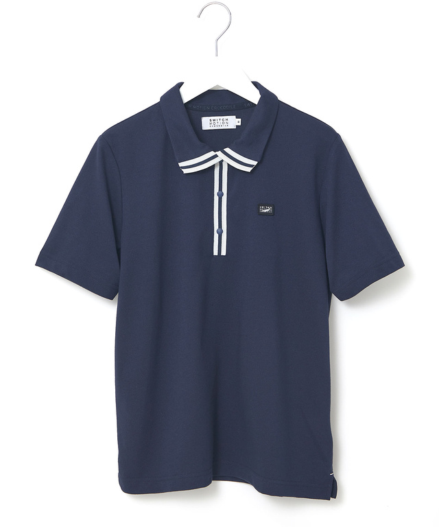 ラインテープ スキッパー ポロシャツ