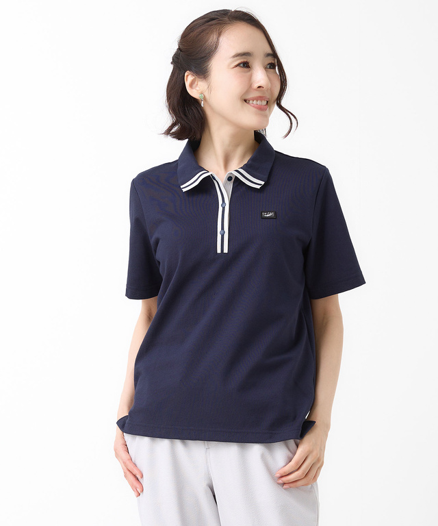 ラインテープ スキッパー ポロシャツ