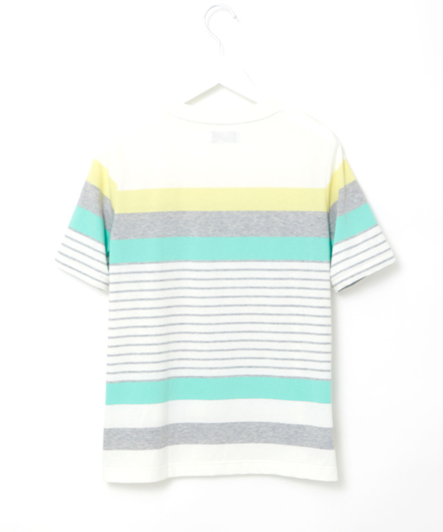 スノーコットン 天竺 パネルボーダー Tシャツ【接触冷感】
