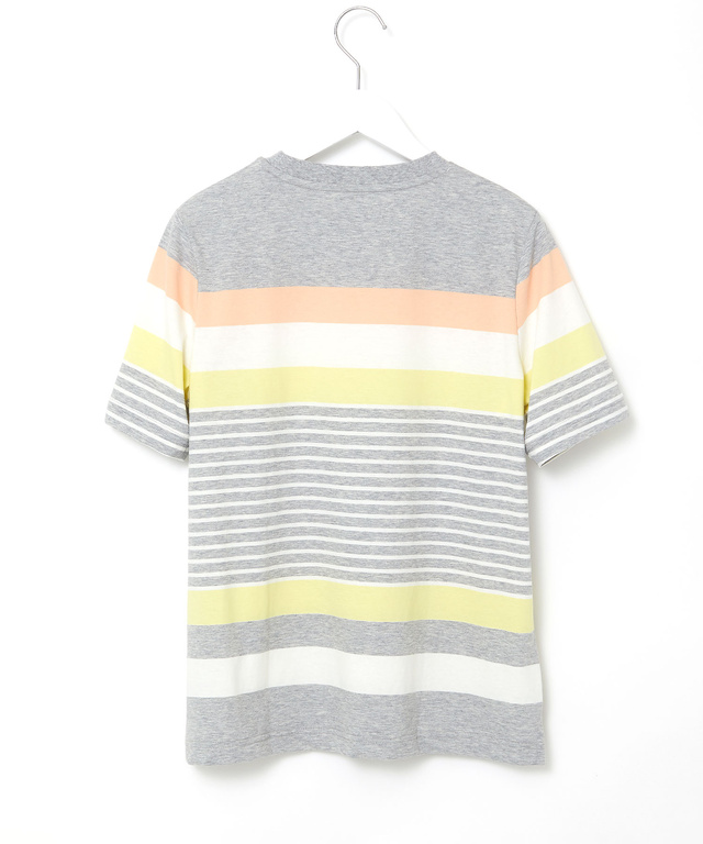 スノーコットン 天竺 パネルボーダー Tシャツ【接触冷感】