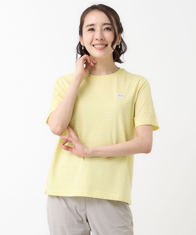 スノーコットン 天竺 ボーダー Tシャツ【接触冷感】