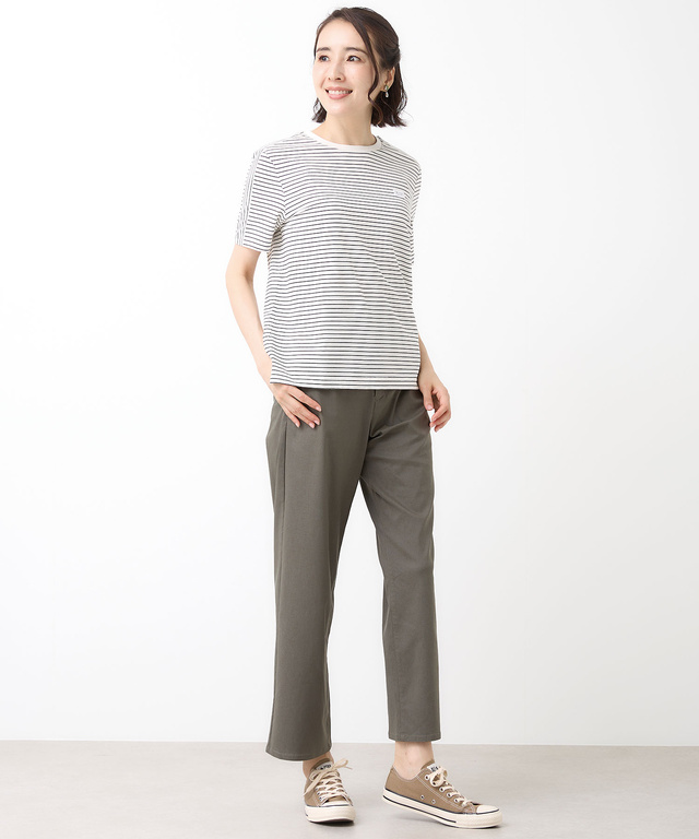 スノーコットン 天竺 ボーダー Tシャツ【接触冷感】