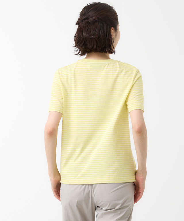 スノーコットン 天竺 ボーダー Tシャツ【接触冷感】