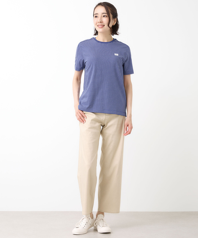 スノーコットン 天竺 ボーダー Tシャツ【接触冷感】