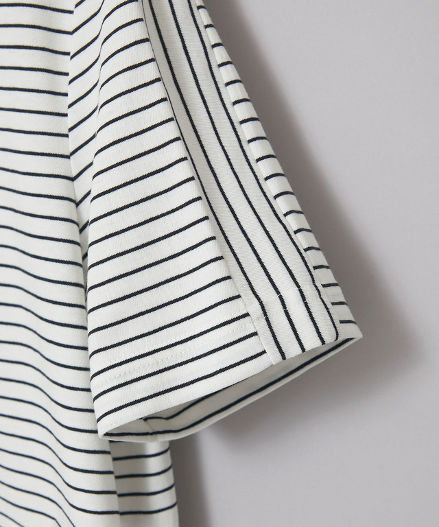 スノーコットン 天竺 ボーダー Tシャツ【接触冷感】