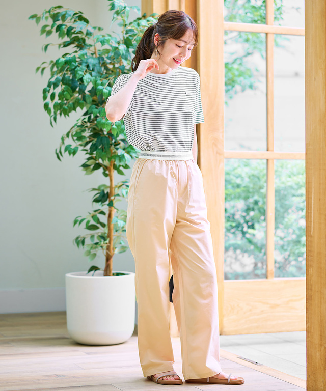 スノーコットン 天竺 ボーダー Tシャツ【接触冷感】