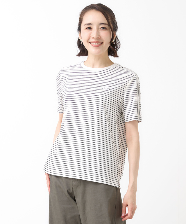 スノーコットン 天竺 ボーダー Tシャツ【接触冷感】