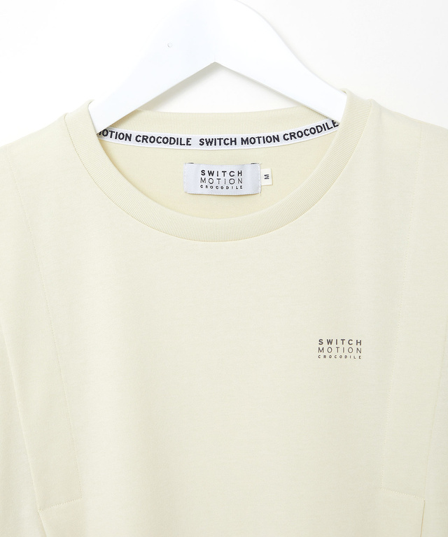 プレーティング天竺 タックデザイン Tシャツ【吸汗速乾】