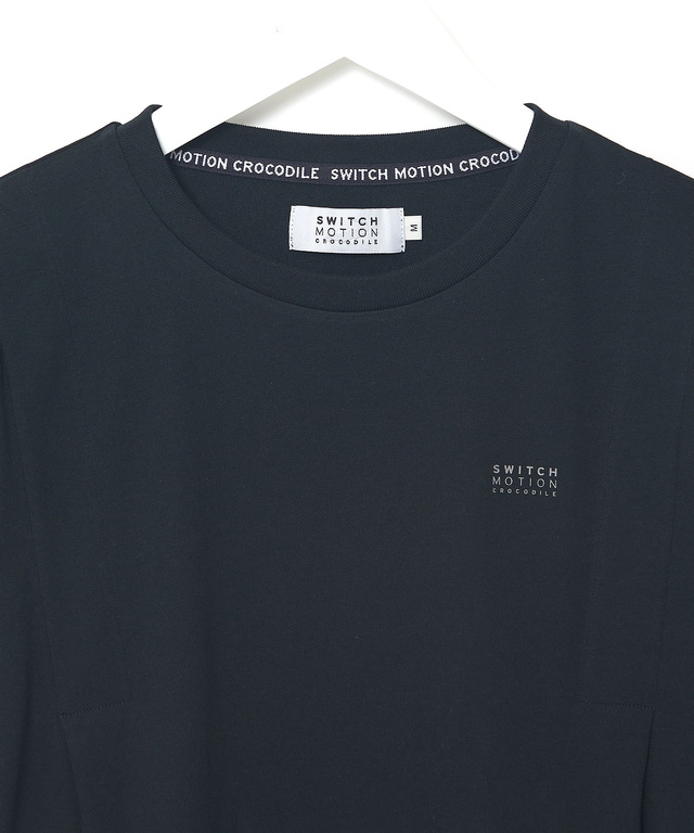 プレーティング天竺 タックデザイン Tシャツ【吸汗速乾】