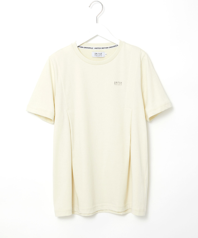 プレーティング天竺 タックデザイン Tシャツ【吸汗速乾】