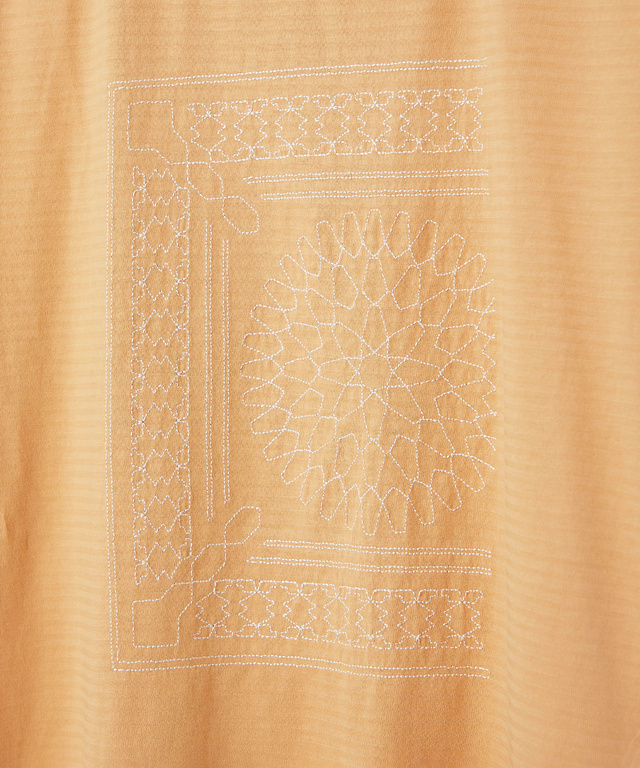 シャドーボーダー バンダナ刺繍 Tシャツ