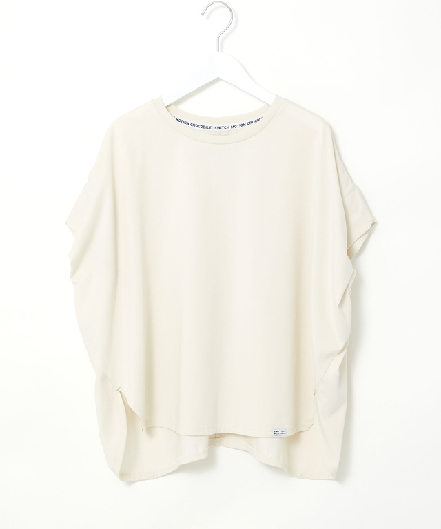 プレーティング天竺 ドルマンスリーブ Tシャツ【接触冷感】