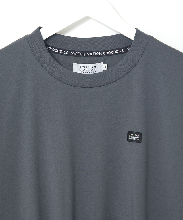 プレーティング天竺 裾ギャザー Tシャツ【接触冷感】