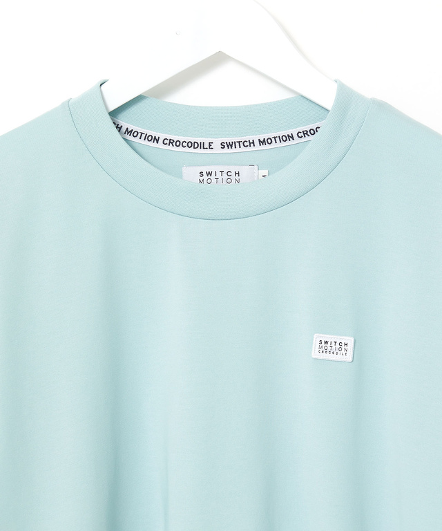 プレーティング天竺 裾ギャザー Tシャツ【接触冷感】