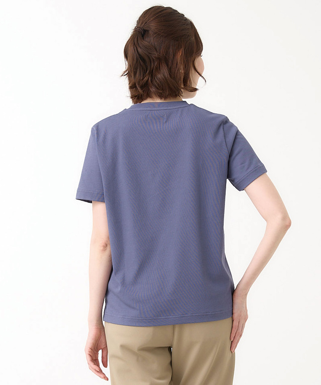 プレーティング天竺 マルチライン プリント Tシャツ【吸汗速乾】