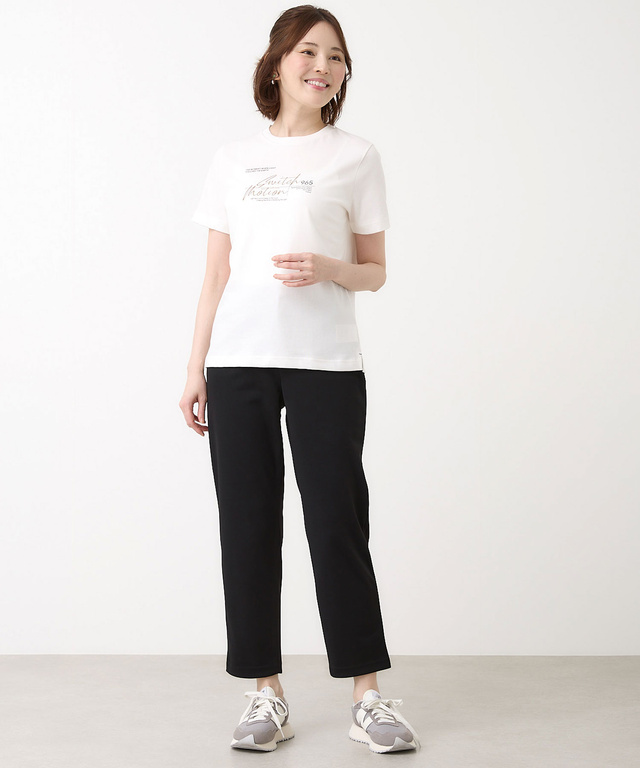 プレーティング天竺 モチーフプリント Tシャツ【吸汗速乾】