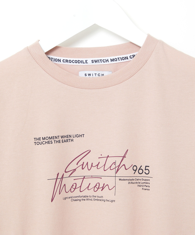 プレーティング天竺 モチーフプリント Tシャツ【吸汗速乾】