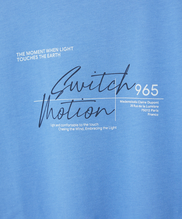 プレーティング天竺 モチーフプリント Tシャツ【吸汗速乾】